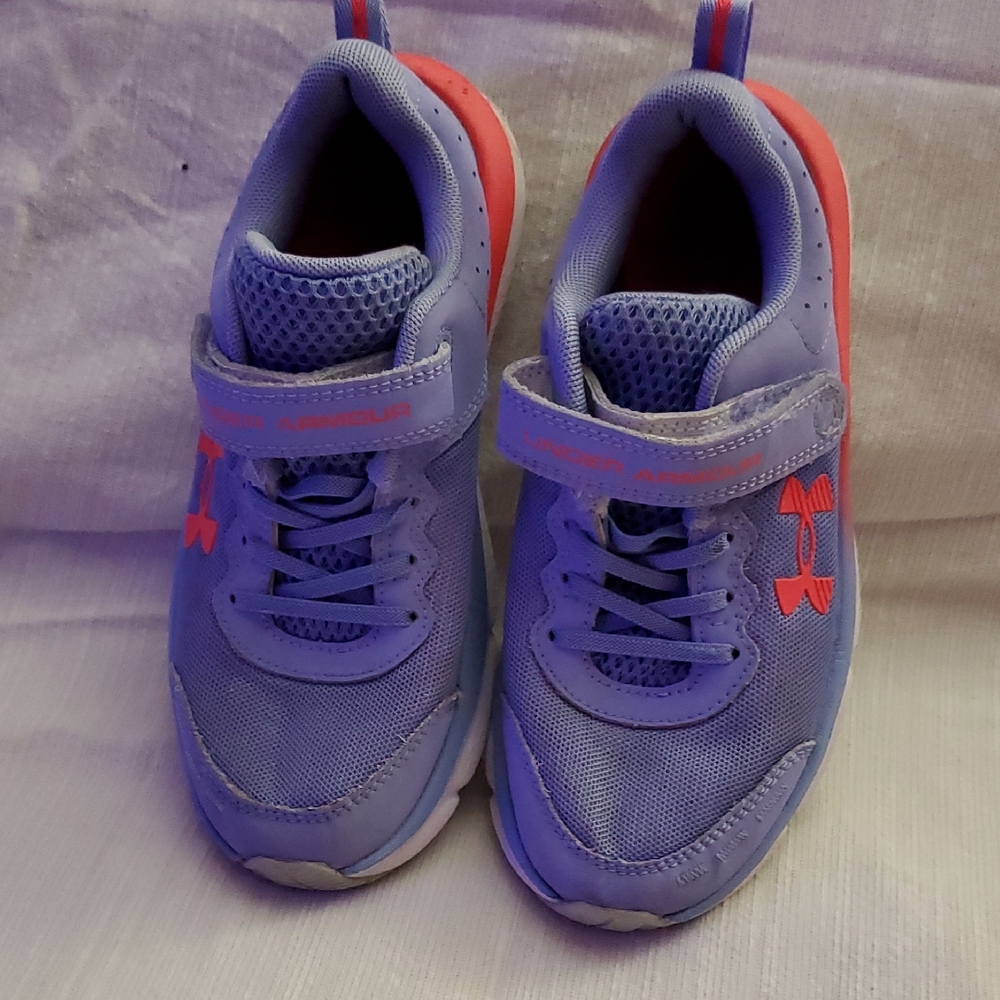 Under Armour Kids' Sneakers in Light Blue and Coral